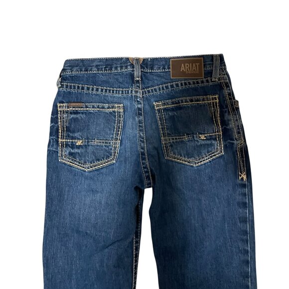 Ariat M4 Relaxed Fit Bootcut Western Denim Blue Jeans Men's Sz 32x32 - Picture 7 of 8